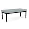 Lesro Lenox Steel 2 Seat Bench, Ash (Blue) Seat, Ash Back, 45 W 21 L 18.5 H, Linette Vinyl Seat LS2001 - alternate 2